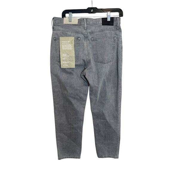 EVERLANE 90s Cheeky Jean Organic 29 Crop Gray High Rise Slim Straight Tapered - Picture 4 of 9